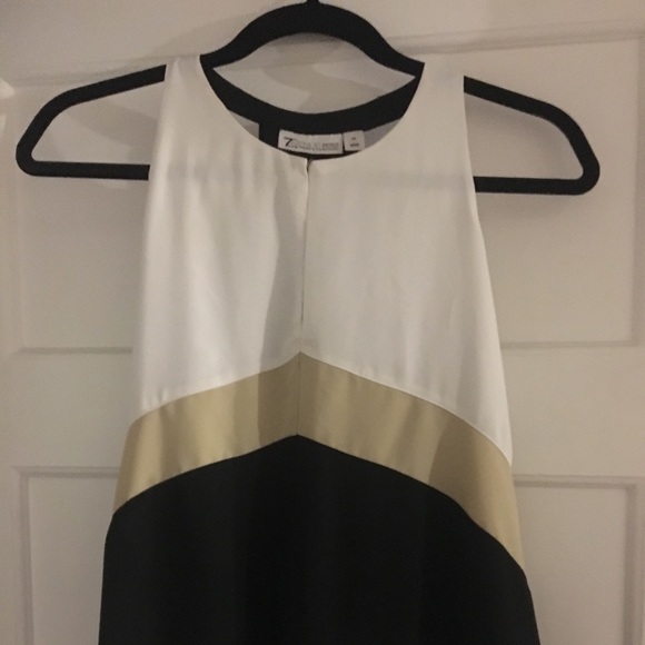 Color block Blouse Black, White, Beige - Picture 1 of 6